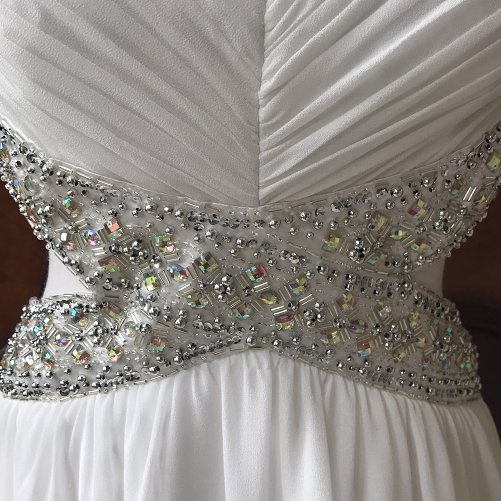 Embellished Gown with Cutout Back - Picture 7 of 13
